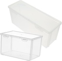 LIFKOME 2pcs Clear Bread Storage Box Leakproof Food Containers for Fridge Organization Medium Toast Holder for Kitchen and Pantry Use and Easy to Clean