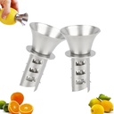 KAYCROWN 18/8 Stainless Steel Manual Lemon Juicer Squeezer, Easy Squeeze Small Hand Juicer and Reamer, Hand Citrus Juicer and Lemon Pourer, Screw Limes squeezer, Dishwasher Safe, Pack of 2