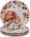 Certified International Harvest Splash Set/4 Dinner Plate 11",Multicolored, Large