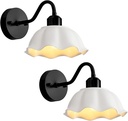 Black Bathroom Wall Sconces Set of 2 Modern White Milk Glass Wall Light Fixtures Farmhouse Living Room Wall Mounted Lights Vintage Bedroom Hardwired Vanity Wall Lamps Set of Two MWL02-2BK