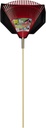 Emsco Group Leaf Rake and Utility Pan Combo Pack – 24" Resin Head – 48" Hardwood Handle and Poly Resin Pan