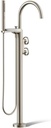 Kohler KT77984-9-BN Components Floor Mounted Tub Filler with Built-In Diverter - Includes Hand Shower Vibrant Brushed Nickel