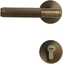 Brass Knurled Door Lock Handle Set Double Wooden Door Lever(Dummy Lock)