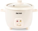 AROMA CoreCoat Pot-Style Rice Cooker with One-Touch Control and Non-Stick Ceramic Coating (6 Cups Cooked, 3 Cups Uncooked)