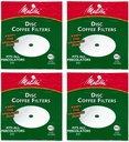 Melitta 3.5 Inch White Disc Coffee Filters (Pack of 4)