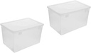 GLEAVI 2pcs Airtight Bread Storage Container Transparent Bread Box for Fridge Kitchen Use Cakes Organized Food Storage