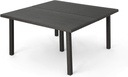 Great Deal Furniture Fern Outdoor 64 Inch Grey Wicker Square Dining Table