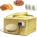 Versatile Dough Proofer with Heater Bread Pizza Dough Proofing Box Temperature Control Proofing Accessories for Making Bread, Yogurt, for Baking (Orange)