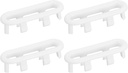 uxcell Sink Trim Overflow Cover, 4Pcs Sink Overflow Rings 47.8x13.6mm Oval Bathroom Kitchen Basin Drain Cover Hole Insert in Caps, White
