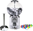 Coffee Pod Holder, Capsules Vending Machine,No Need to Insert Coins for Gashapons/3.2cm,Coffee Bar Organizer for Countertop,with Metal Stand&20 Colored Ball Shells,White