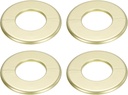 uxcell 4pcs Wall Split Flange 130mm / 5.1" OD Escutcheon Plate ABS Round Self-Adhesive Plumbing Cover Plates for 64mm / 2.5" Dia Water Pipe Faucet Decoration Accessories, Gold
