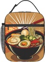 Insulated Lunch Box for Women Men, Ramen Theme Lunch Box Reusable Portable Lunch Bag Cooler Tote Waterproof Lunch Container for Office Picnic Work Travel