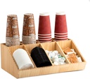 Wooden Coffee Station Organizer, Coffee Bar Accessories Organizer for Coffee Bar Decor, Kcup Coffee Pods Holder Storage Basket, Coffee Tea Bag Dispenser Organizer,Y006 (Color : Y003)