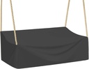 73in Hanging Porch Swing Cover Waterproof,Outdoor Porch Swing Cover for Patio Garden Hanging Swing Chair,420D Oxford Fabric (Black, 73in-185cm)