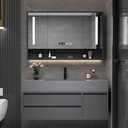 Bathroom Vanity - 40IN Modern Floating Vanity with Sink Top, Including Wall Mounted Smart Defogging Mirror, for Bathroom