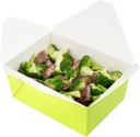 Restaurantware Bio Tek 98 Ounce Take Out Boxes 50 To Go Lunch Boxes - Tab-Lock Closure Heat-Tolerant Green Paper Disposable Lunch Boxes Greaseproof For Hot And Cold Foods