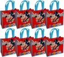 Disney 8-Pack Mickey Mouse Reusable 10" Tote Bags with Glossy Printing