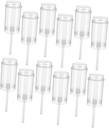 12pcs Push-up Cake Containers Rainbow Cake Cup Holders Dessert Cups for Birthday Parties Ice Cream Push Pops Reusable Dessert