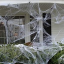 SpinLaLa Halloween Spider Web Decorations 800sqft Strechy Fake Spider Webs with 40 Spiders for Indoor and Outdoor