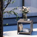 Patiopia1 Piece Patio Furniture Set, Rattan Balcony Coffee Table for Poolside, Porch, Lawn, Garden, Balcony(Gray)