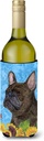 Caroline's Treasures SS4152LITERK French Bulldog in Summer Flowers Wine Bottle Hugger Bottle Cooler Sleeve Hugger Machine Washable Collapsible Insulator Beverage Insulated Holder
