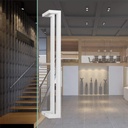 Heavy Duty White Barn Door Pull Handle Set with Screws - Two-Sided Sliding Door Hardware for Patio, Kitchen, Bathroom, Shower - Durable Internal/External Use (42.5 cm (17 inch))