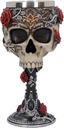Nemesis Now B4327M8 Gothic Roses Goblet 18cm Black, Resin w/stainless steel insert, One Size