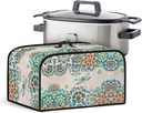 Boho Dragonfly Slow Cooker Cover with Handle Portable Scratches-Proof Dust Cover Fits Most 6-8 Quart Oval Slow Cooker for Kitchen Dining Room Decor