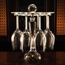 Elegant Desktop Crystal Glass Stemware Rack/Rotate 8 Wine Glass Storage Holder Stand Air Drying Rack