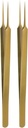 HARFINGTON 2pcs Stainless Steel Precision Tweezers 6.3 Inch Long Handle Pointed Tip Tweezers Multi Purpose for Craft Industrial Work Laboratory Use, Gold