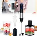 1000W Portable Hand Blender, 4-IN-1Hand Immersion Blender Set, with Beaker, Chopper, Egg Whisk, 5 Speed Adjustable, for Smoothies, Soups, Sauces, Puree, Dip