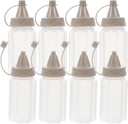 12pcs Mini Squeeze Seasoning Bottles, 1oz Refillable Condiment Bottles with Leakproof Lids, Portable Sauce Container for Kids Lunch Box, Honey Sauce Salad Dressing Dispenser