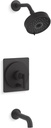 Kohler KT35918-4Y-BL Castia by Studio McGee Tub and Shower Trim Package with Push Button Diverter and 2.5 GPM Single Function Shower Head with MasterClean Sprayface Matte Black