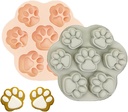 2 Pcs Silicone Puppy Paw Molds, Silicone Pet Dog Cat Paw Mold Ice Cube Chocolate Soap Tray for Chocolate, Candy, Jelly, Biscuits, Oven Microwave Dishwasher Refrigerator