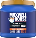 Maxwell House Dark Silk Dark Roast Ground Coffee, 24.5 oz Canister