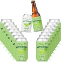 16 Pcs Margarita Party Beer Can Sleeves 12Oz Bachelorette Can Coolers with Lime Print Bulk Margs and Matrimony Beer Cup Holders For Wedding Bridal Shower Party Favor Cocktail Drink Decor