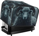 Oven Cover Kitchen Bread Machine Protector,4 Slice Toaster Cover For Home,Fingerprint Coaster Cover,Kitchen Small Appliance,Moody Ram Portrait