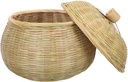 Kichvoe storage basket with lid round basket with lid sundries organizer large wicker round wicker tray storage s with s bread Egg bamboo flower