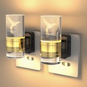 Night Lights Plug into Wall, 3 Color Temperature Nightlight, 0-100 LM Dimmable LED Night Light, On/Off Light Sensor by Switch, 180° Rotating Plug in Night Light for Bathroom Hallway Home Decor 2 Pack