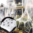 MAQIHAN 950 sqft Spider Webs Halloween-Decorations Halloween Spider Web Cobwebs Halloween Decorations Spider Web Decor with 40 Fake Spiders Super Stretch Cobwebs for Halloween Decor Outdoor