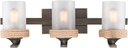 Golden Lighting 1048-BA3 GMT-CS Chatham Bath Fixture, Gunmetal Bronze