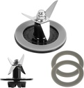 Replacement Parts Blender Blade Assembly with 2 Pieces Blender Gaskets,replacement parts for Cuisinart CBT-500, SB5600, CB600