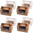 10set Assorted Cupcake Containers Window for Muffins Desserts and Party Favors for Showers Weddings and Holiday Celebrations