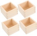 PRETYZOOM 4pcs Natural Wooden Sake Cups Portable Sake Cup Container Japanese Bulk for Restaurant