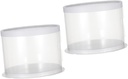 2pcs Box 6'' Sheet Cake Box Window Plastic Cake Container Packaging Food Storage Ideal for Home Bakery Party