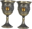 2pcs Multi Function Delicate Wine Goblets European Style Embossed Liquor Cups with Chic Pattern Decorative High Footed Chalice for Parties Weddings and Elegant Table Settings