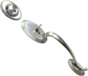 eBuilderDirect Satin Nickel Front Door Single Cylinder Handleset Handle Set with 838DC Right Lever