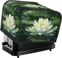 4 Slice Toaster Covers Bread Machine Cover Quilted Dustproof Fingerprint Protectors Small Washable Appliance Cover Lotus On Water Bread Maker Dust Protection Universal Size