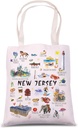 MNIGIU New Jersey Lover Gift New Jersey Inspired Tote Bag New Jersey Keepsake Gift New Jersey Travel Gift Traveller Gift