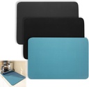 3 Pcs Dish Drying Pad, 12"x16" Absorbent Kitchen Counter Mat, Hide Stain Rubber Backed (Dark Blue, Grey, Black)